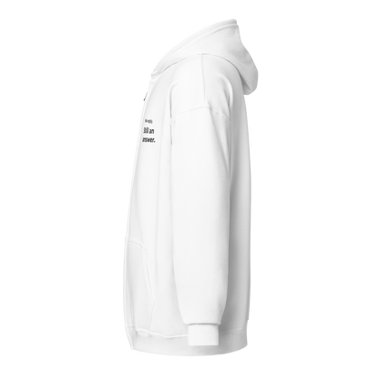 Gildan 18600 zip hoodie — White left side