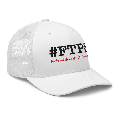 #FTPS Trucker Cap — Right Front, current #FTPS with red Caveat tagline