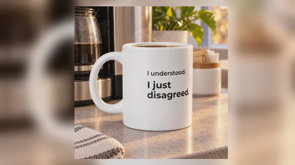 I Understood. I Just Disagreed. Jumbo Mug — eight-second kitchen-counter video of the20oz ORCA mug